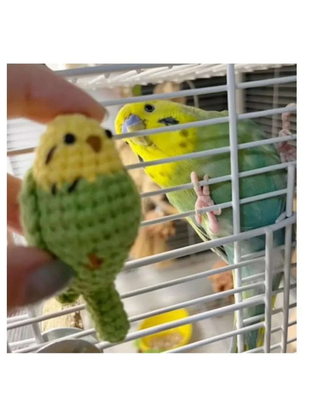 Handmade Crochet Bird Keychain Parrot Bag Pendant Car Accessory Gift